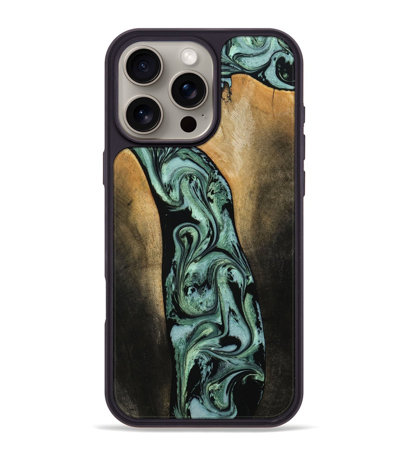 iPhone 16 Pro Max Wood Phone Case - Naomi (Green, 790269)