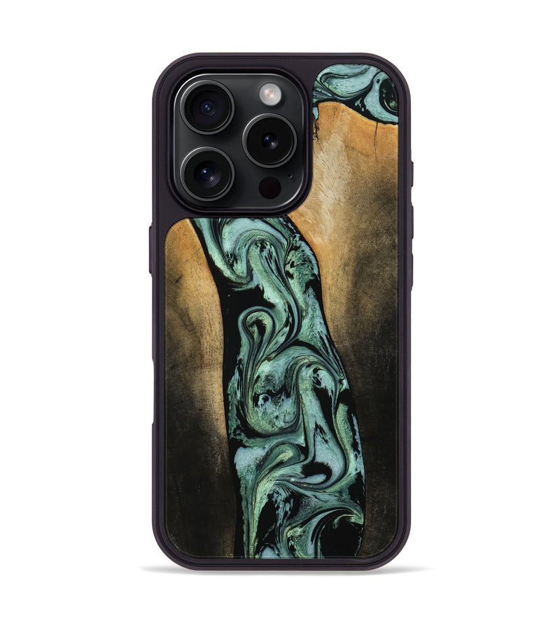 iPhone 16 Pro Wood Phone Case - Naomi (Green, 790269)