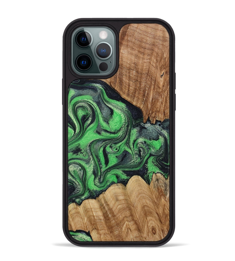 iPhone 12 Pro Max Wood Phone Case - Jaxton (Green, 790270)