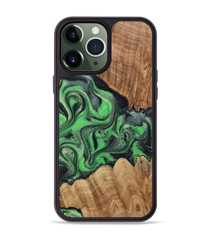 iPhone 13 Pro Max Wood Phone Case - Jaxton (Green, 790270)
