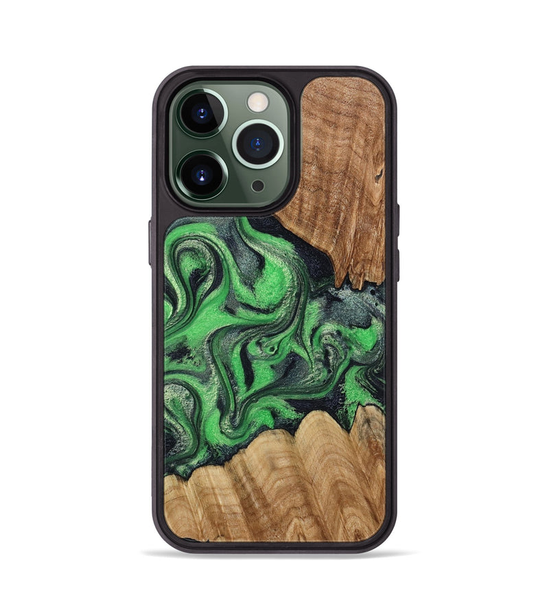 iPhone 13 Pro Wood Phone Case - Jaxton (Green, 790270)
