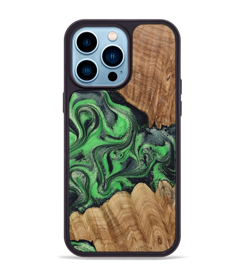 iPhone 14 Pro Max Wood Phone Case - Jaxton (Green, 790270)