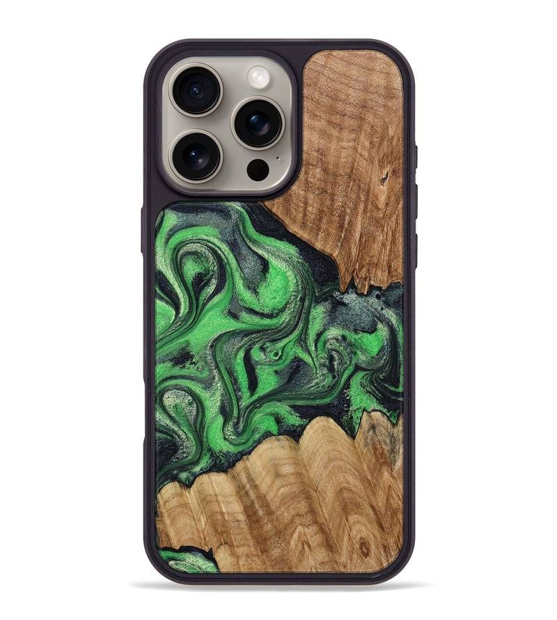 iPhone 16 Pro Max Wood Phone Case - Jaxton (Green, 790270)