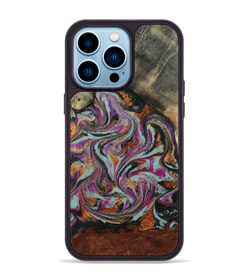 iPhone 14 Pro Max Wood Phone Case - Kohen (Green, 790273)