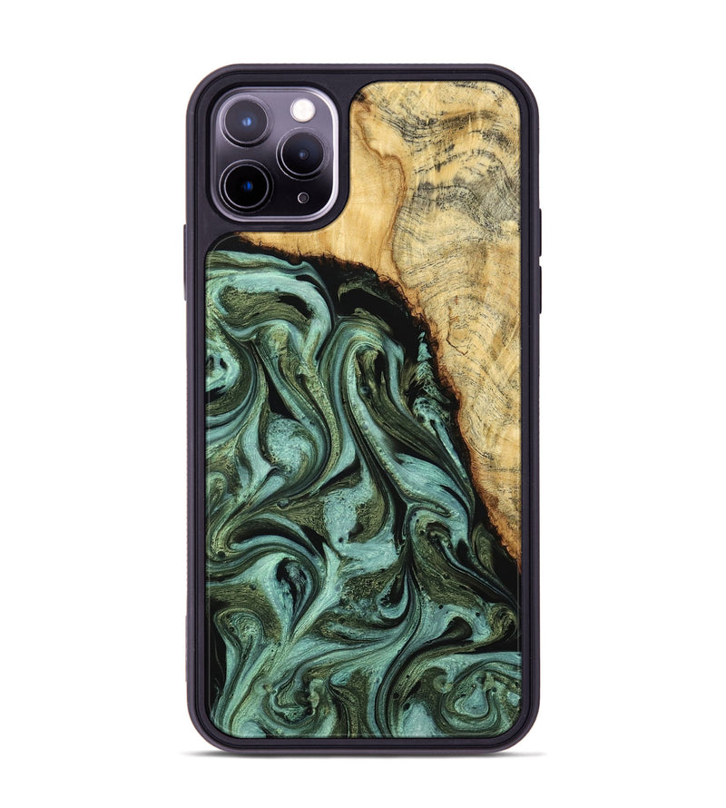 iPhone 11 Pro Max Wood Phone Case - Zahir (Green, 790274)