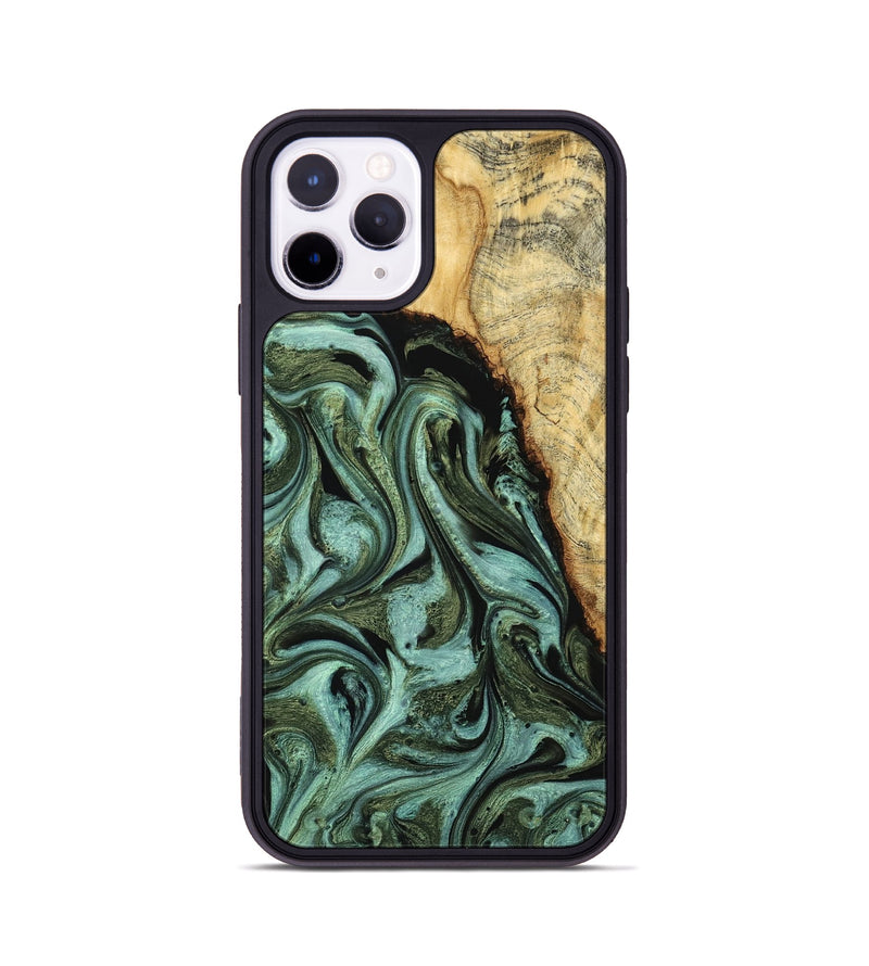 iPhone 11 Pro Wood Phone Case - Zahir (Green, 790274)