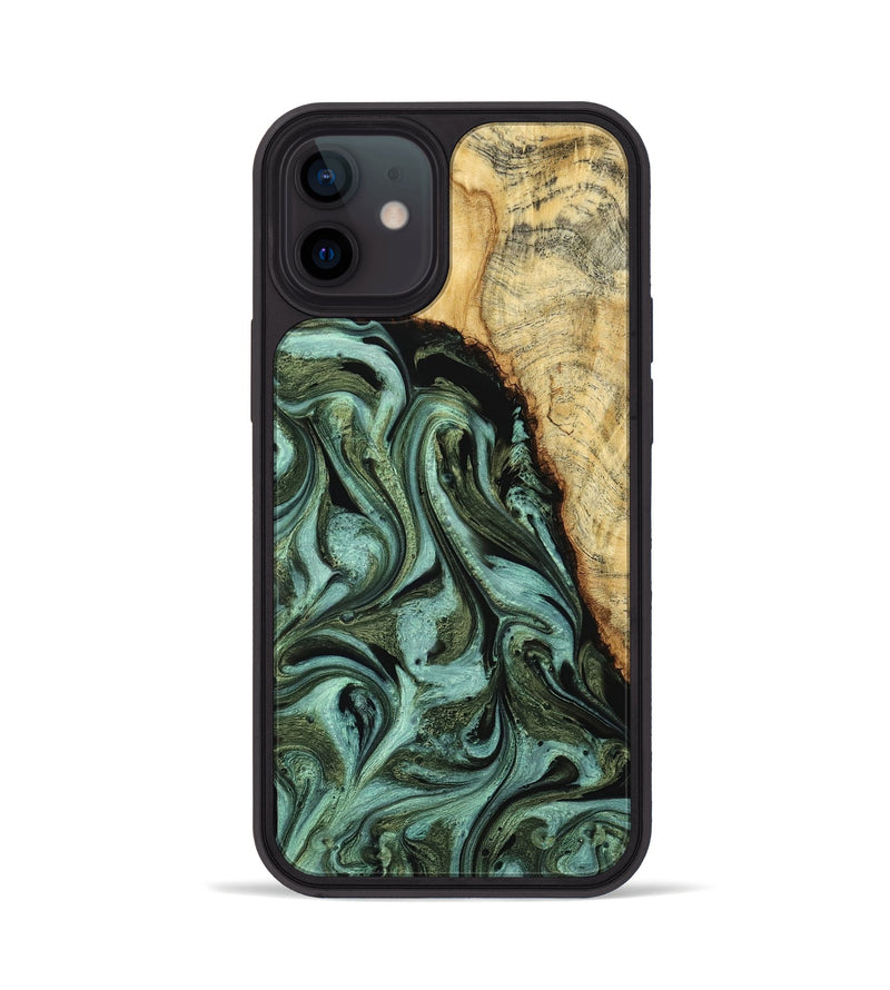 iPhone 12 Wood Phone Case - Zahir (Green, 790274)