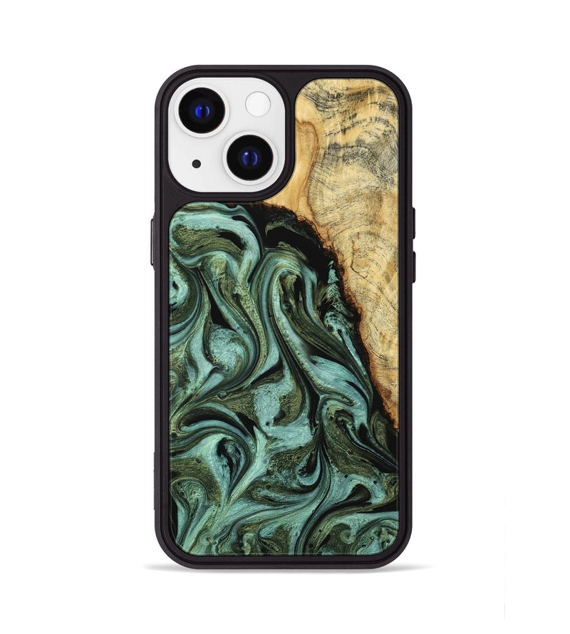 iPhone 13 Wood Phone Case - Zahir (Green, 790274)