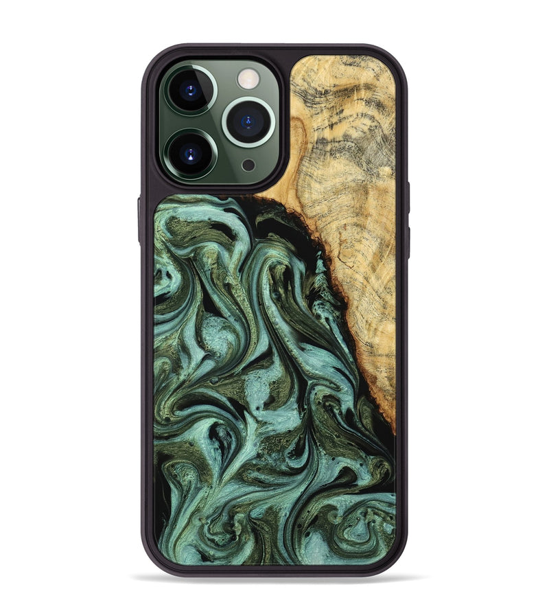iPhone 13 Pro Max Wood Phone Case - Zahir (Green, 790274)