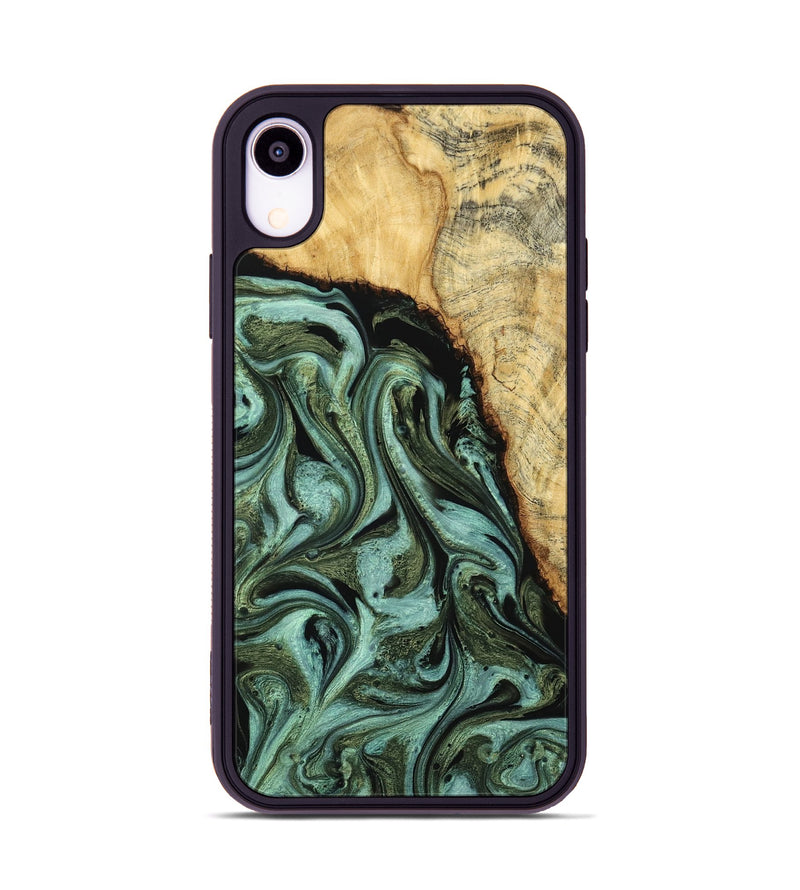 iPhone Xr Wood Phone Case - Zahir (Green, 790274)