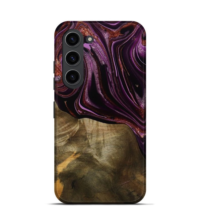Galaxy S23 Wood Live Edge Phone Case - Ocean (Purple, 790353)