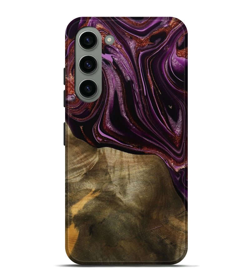 Galaxy S23 Plus Wood Live Edge Phone Case - Ocean (Purple, 790353)