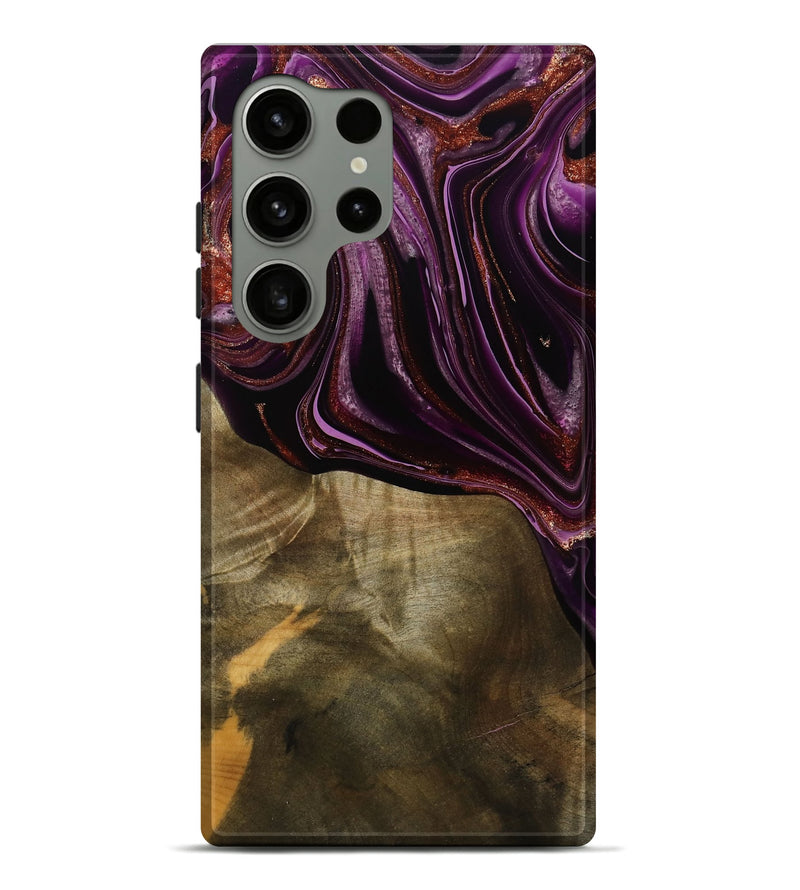 Galaxy S24 Ultra Wood Live Edge Phone Case - Ocean (Purple, 790353)