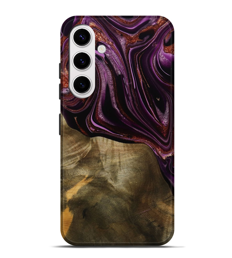 Galaxy S25 Plus Wood Live Edge Phone Case - Ocean (Purple, 790353)