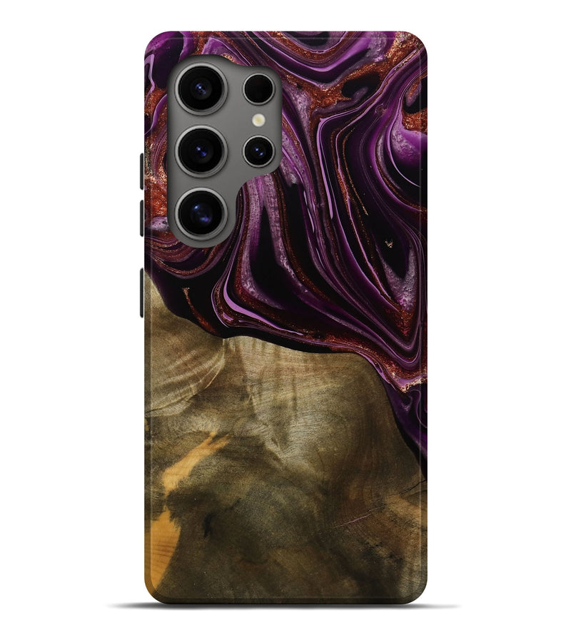Galaxy S25 Ultra Wood Live Edge Phone Case - Ocean (Purple, 790353)