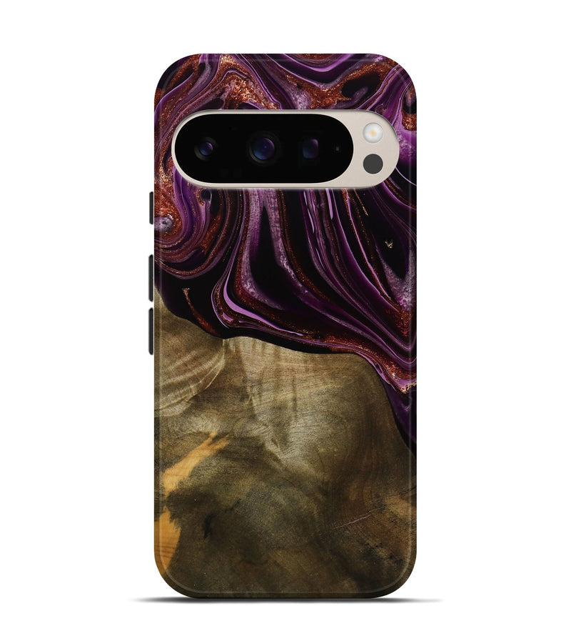 Pixel 10 Wood Live Edge Phone Case - Ocean (Purple, 790353)
