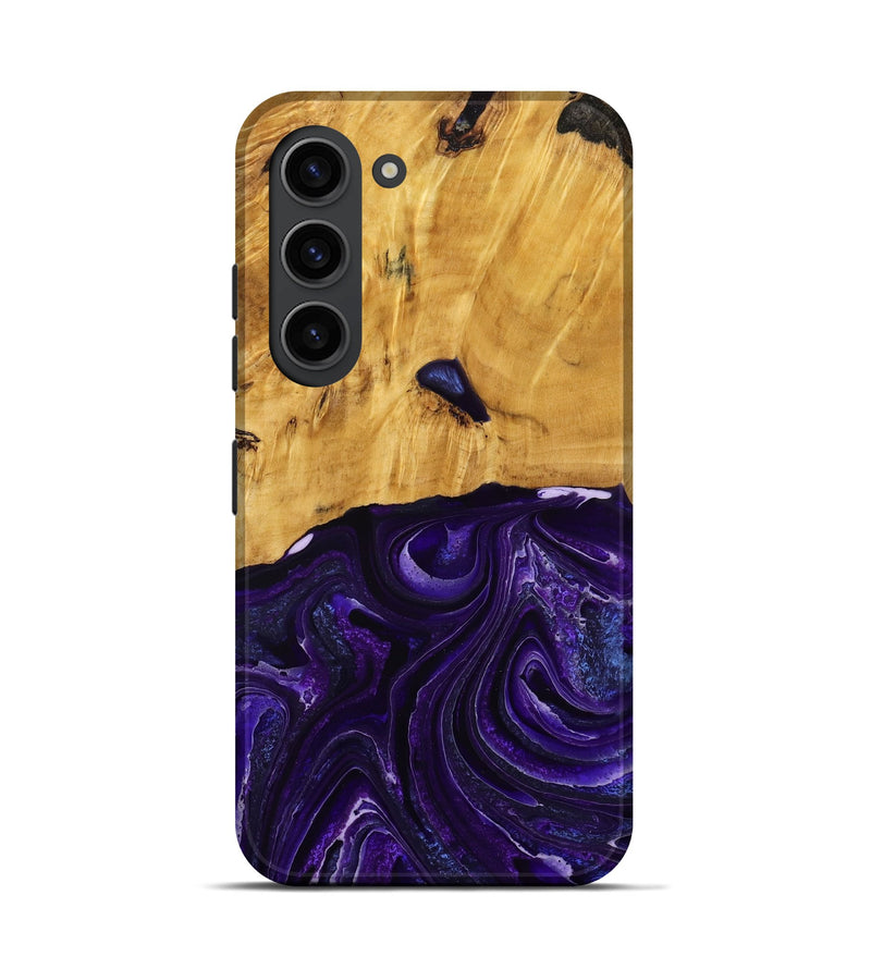 Galaxy S23 Wood Live Edge Phone Case - Belva (Purple, 790354)