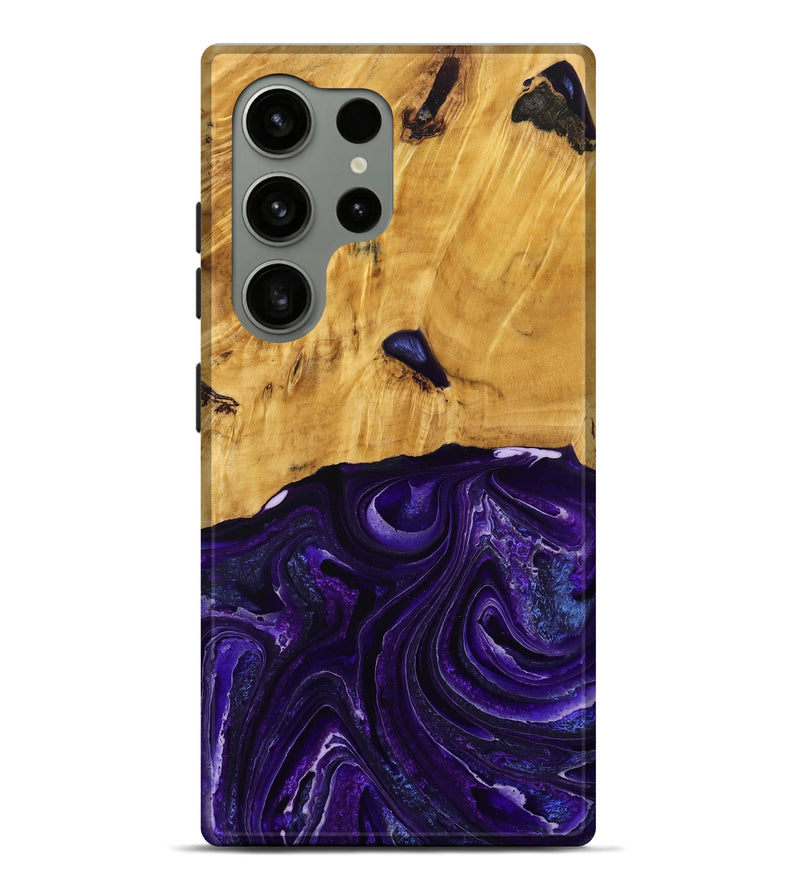 Galaxy S24 Ultra Wood Live Edge Phone Case - Belva (Purple, 790354)