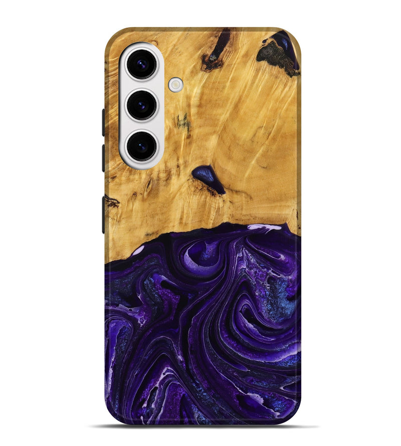 Galaxy S25 Plus Wood Live Edge Phone Case - Belva (Purple, 790354)