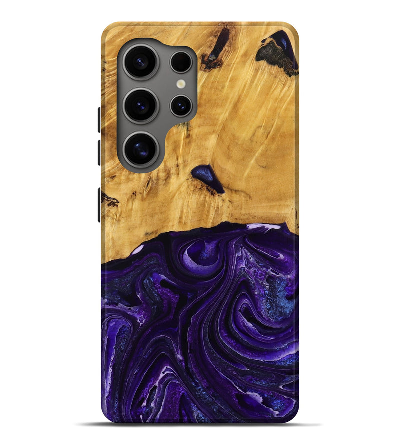 Galaxy S25 Ultra Wood Live Edge Phone Case - Belva (Purple, 790354)
