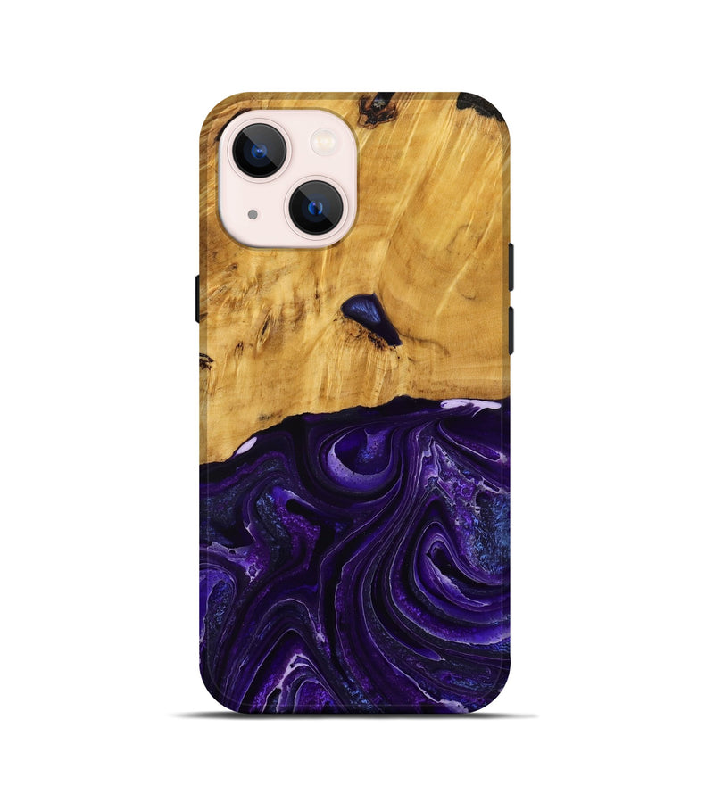 iPhone 13 mini Wood Live Edge Phone Case - Belva (Purple, 790354)