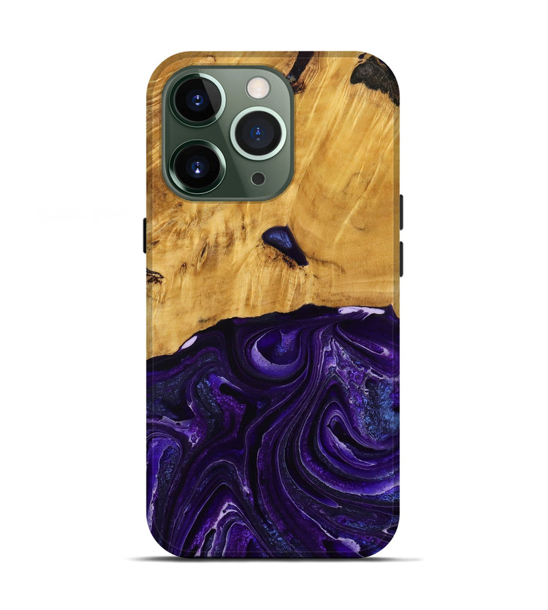 iPhone 13 Pro Wood Live Edge Phone Case - Belva (Purple, 790354)
