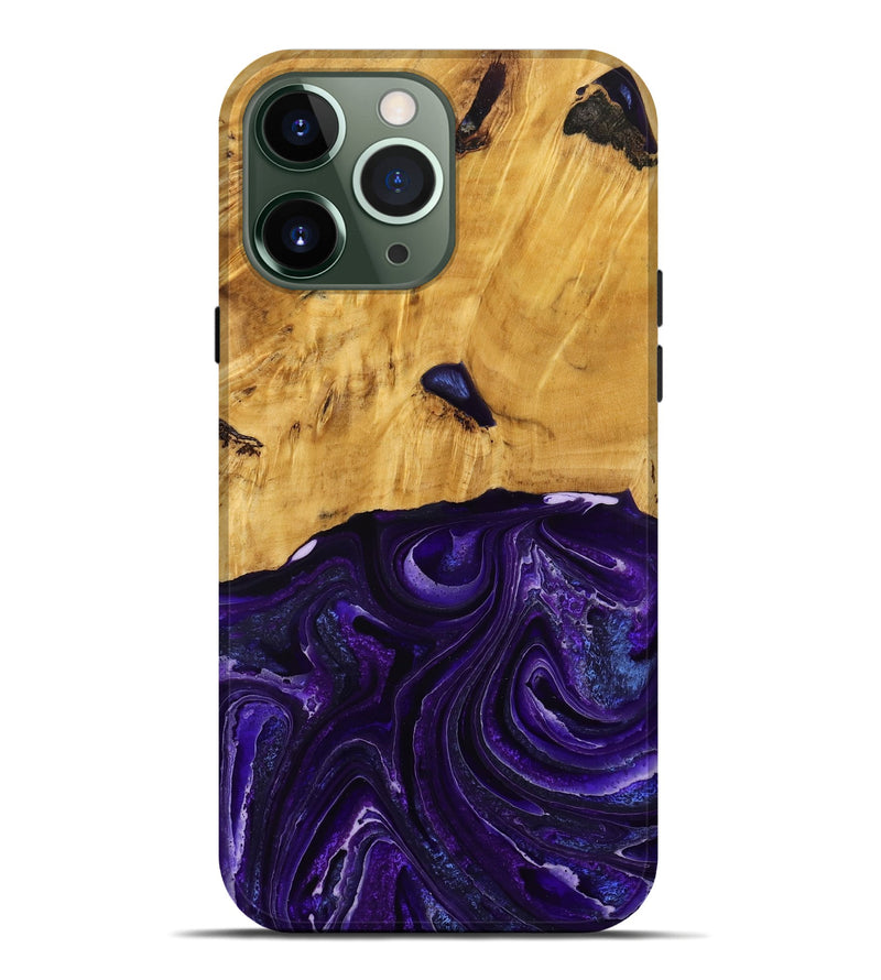iPhone 13 Pro Max Wood Live Edge Phone Case - Belva (Purple, 790354)