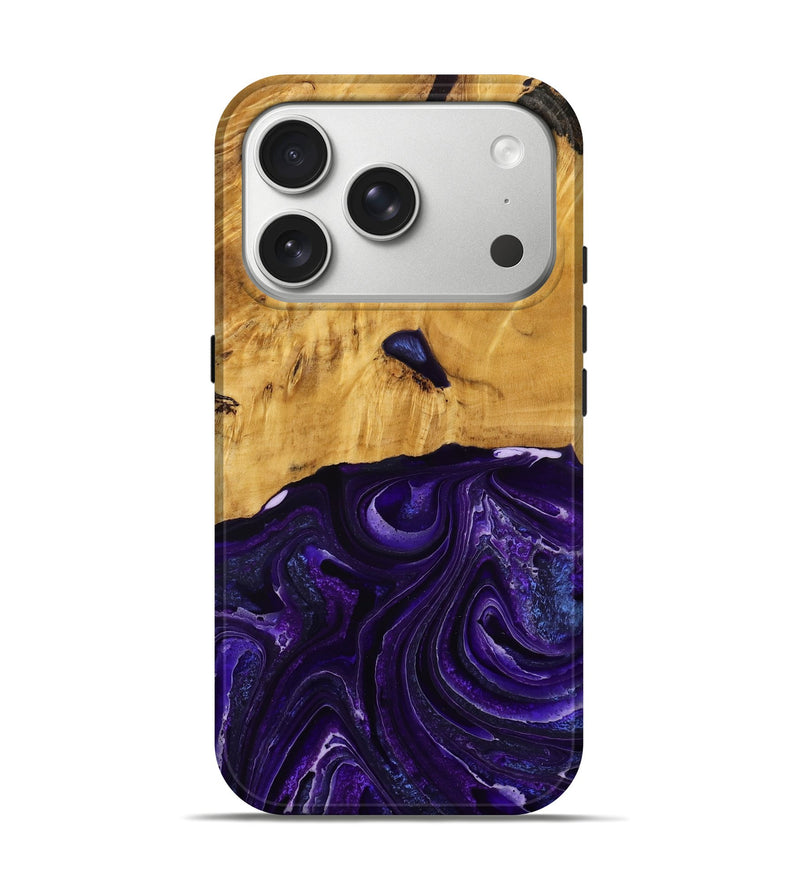 iPhone 17 Pro Wood Live Edge Phone Case - Belva (Purple, 790354)