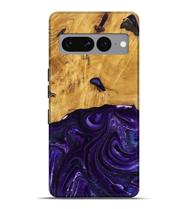 Pixel 7 Pro Wood Live Edge Phone Case - Belva (Purple, 790354)