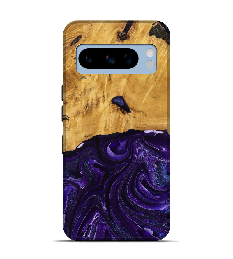 Pixel 8 Pro Wood Live Edge Phone Case - Belva (Purple, 790354)