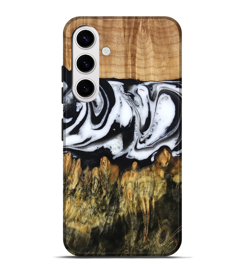 Galaxy S25 Plus Wood Live Edge Phone Case - Cason (Black & White, 790375)