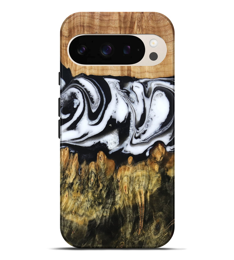 Pixel 10 Pro XL Wood Live Edge Phone Case - Cason (Black & White, 790375)