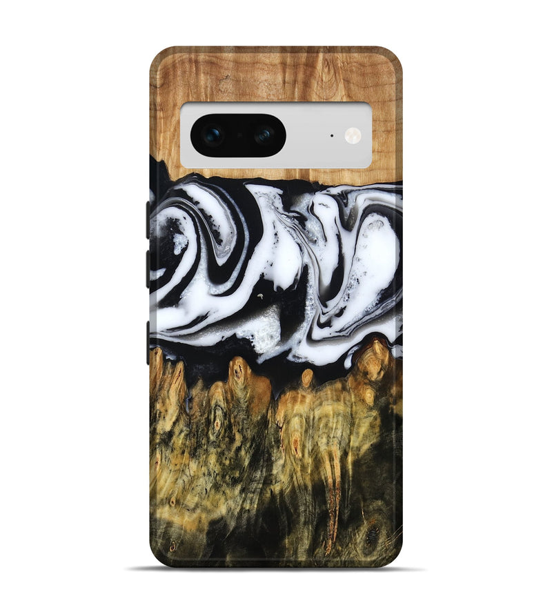 Pixel 7 Wood Live Edge Phone Case - Cason (Black & White, 790375)