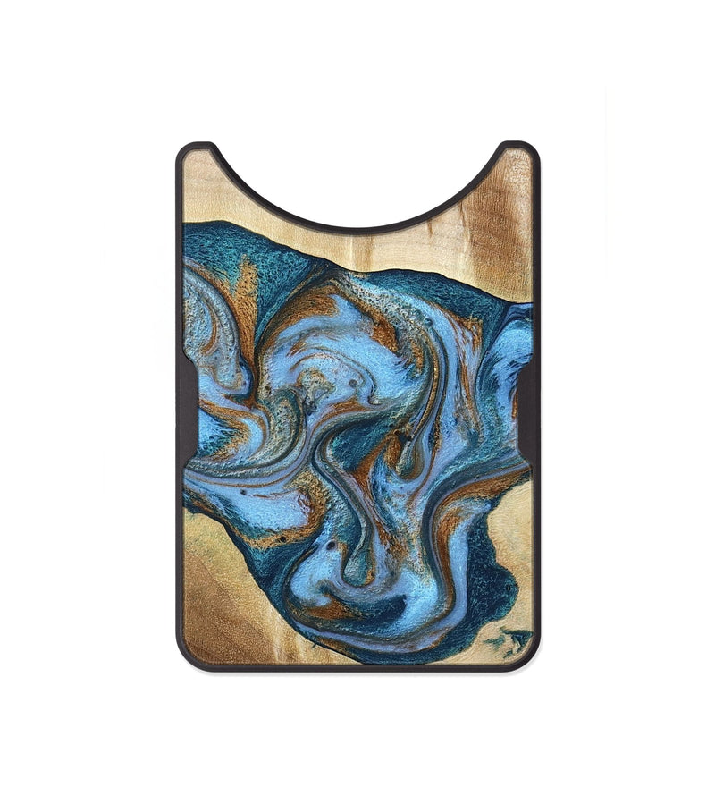 Alloy Wood Wallet - Amaia (Teal & Gold, 790381)