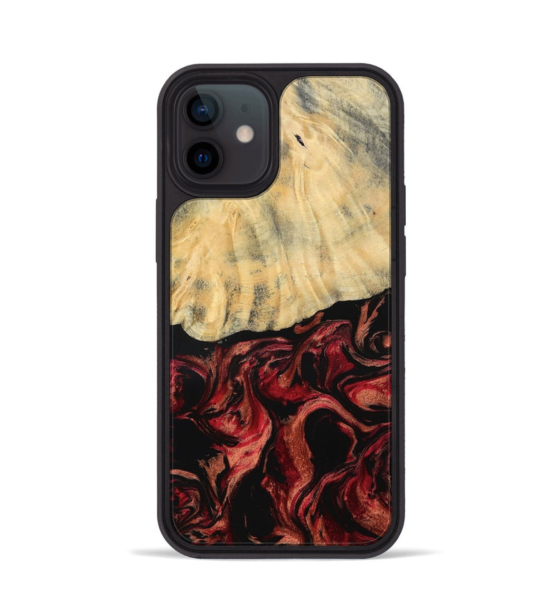 iPhone 12 Wood Phone Case - Sincere (Red, 790393)