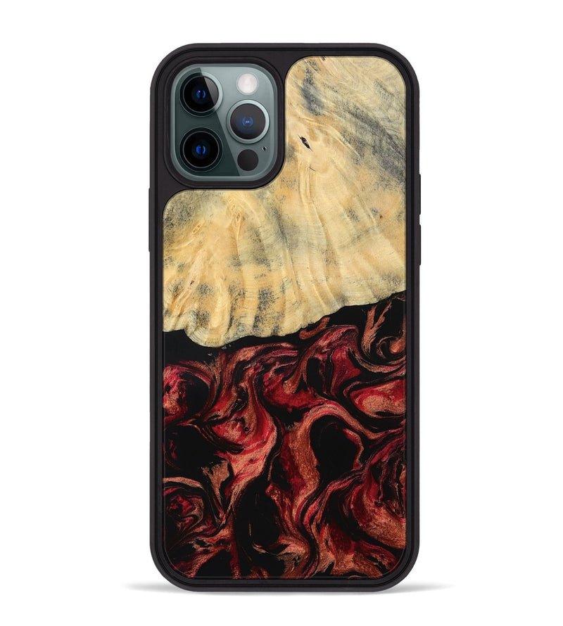 iPhone 12 Pro Max Wood Phone Case - Sincere (Red, 790393)