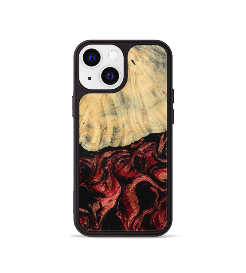 iPhone 13 mini Wood Phone Case - Sincere (Red, 790393)