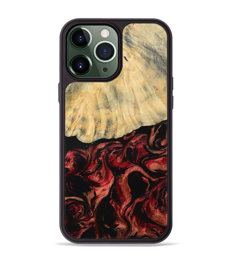 iPhone 13 Pro Max Wood Phone Case - Sincere (Red, 790393)