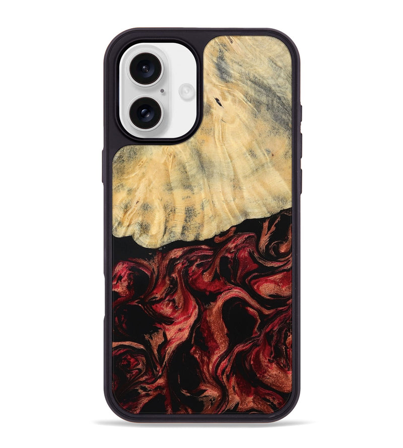 iPhone 16 Plus Wood Phone Case - Sincere (Red, 790393)