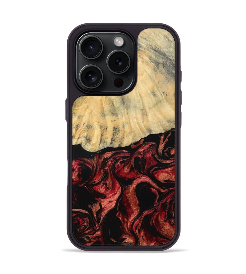 iPhone 16 Pro Wood Phone Case - Sincere (Red, 790393)