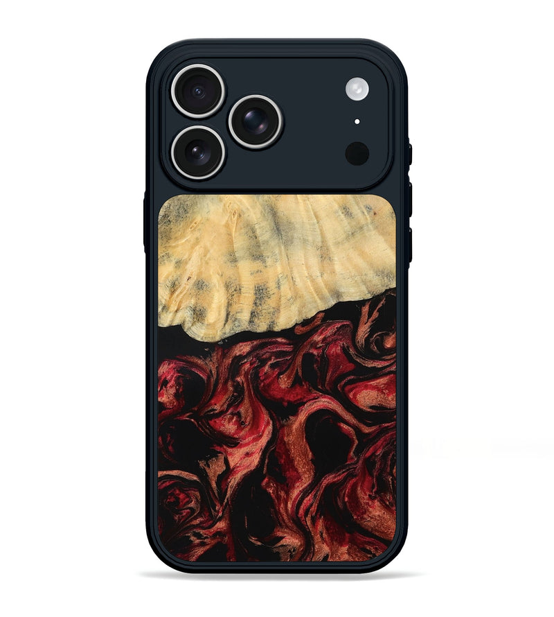 iPhone 17 Pro Max Wood Phone Case - Sincere (Red, 790393)