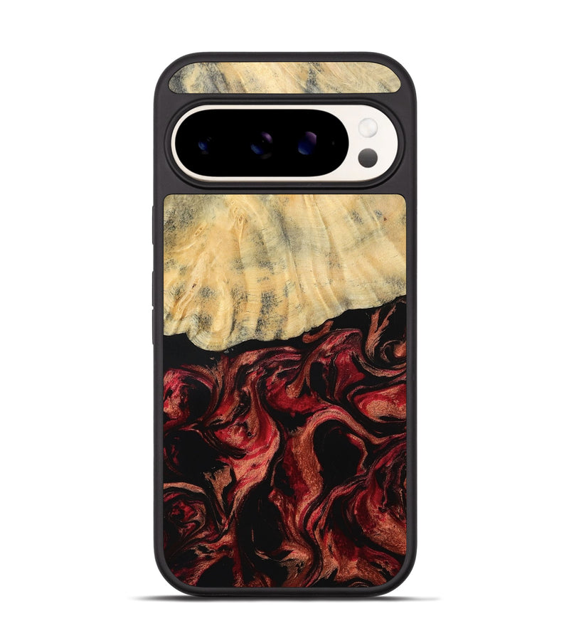 Pixel 9 Wood Phone Case - Sincere (Red, 790393)