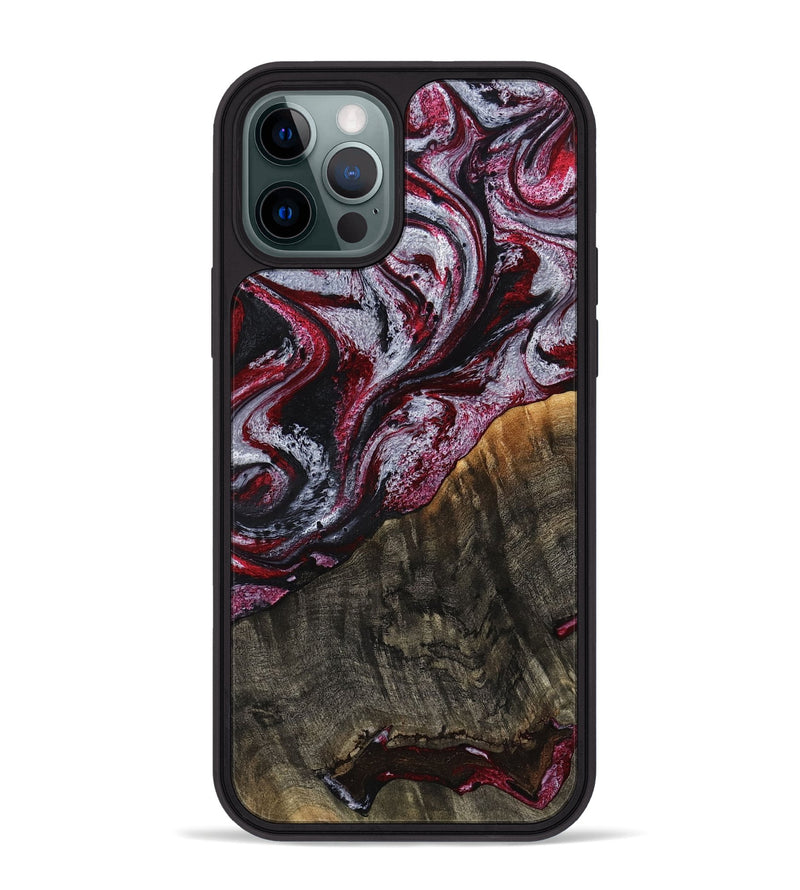 iPhone 12 Pro Max Wood Phone Case - Abagail (Red, 790394)