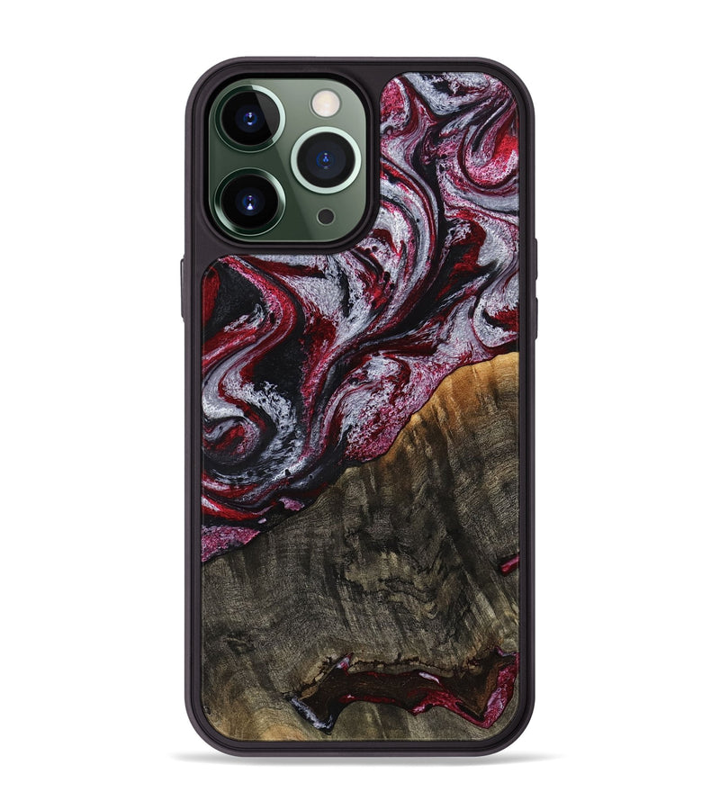 iPhone 13 Pro Max Wood Phone Case - Abagail (Red, 790394)