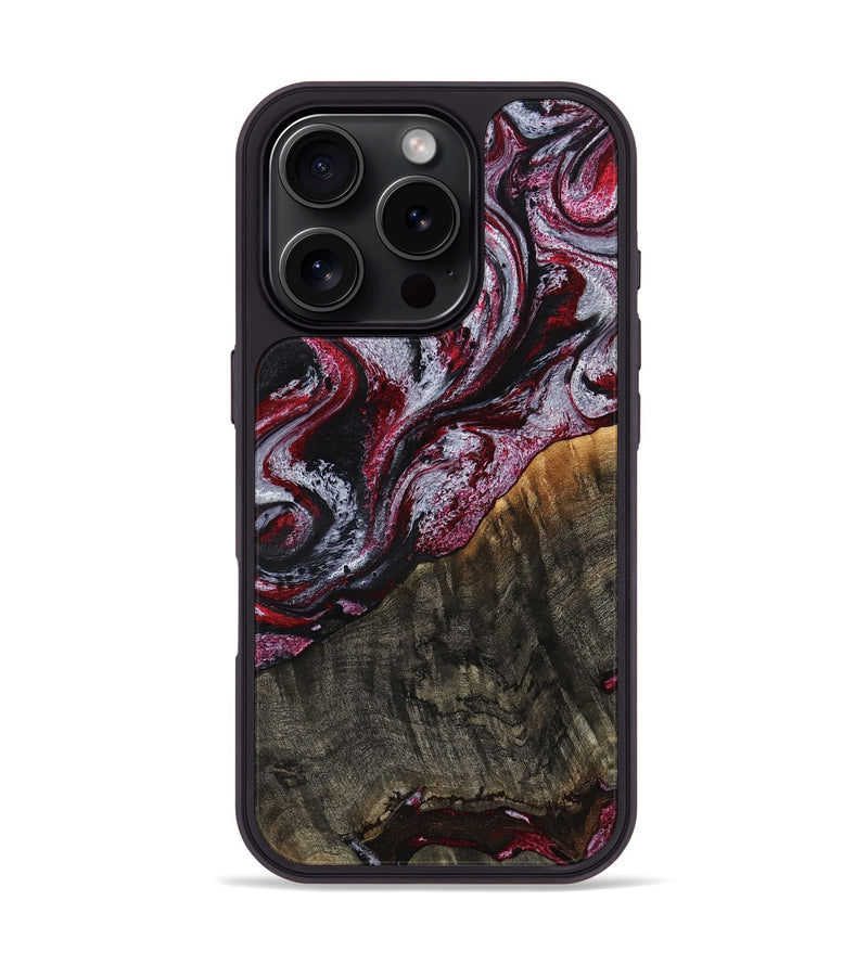 iPhone 16 Pro Wood Phone Case - Abagail (Red, 790394)