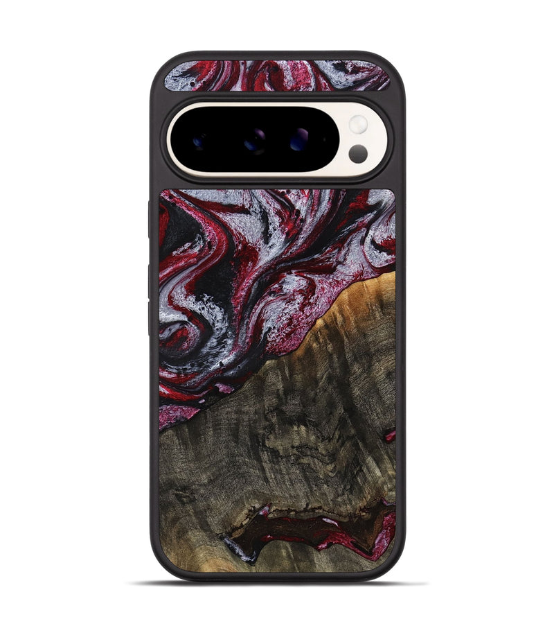 Pixel 9 Pro Wood Phone Case - Abagail (Red, 790394)