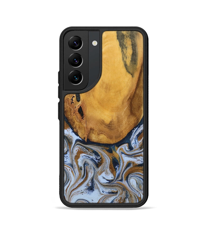 Galaxy S22 Wood Phone Case - Lyra (Teal & Gold, 790399)
