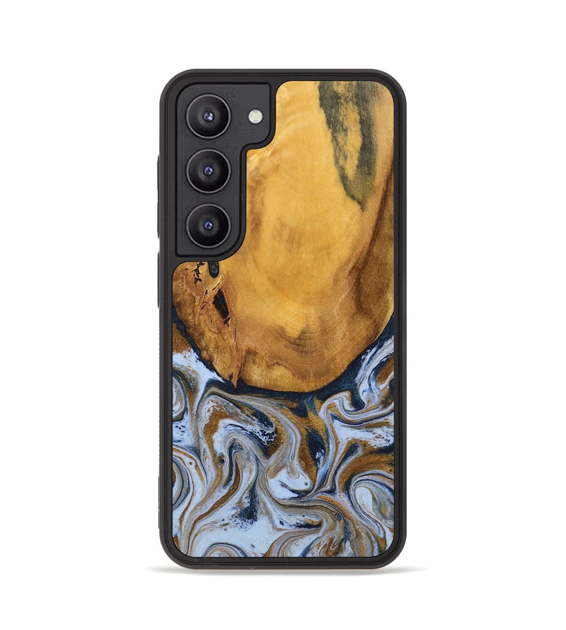 Galaxy S23 Wood Phone Case - Lyra (Teal & Gold, 790399)