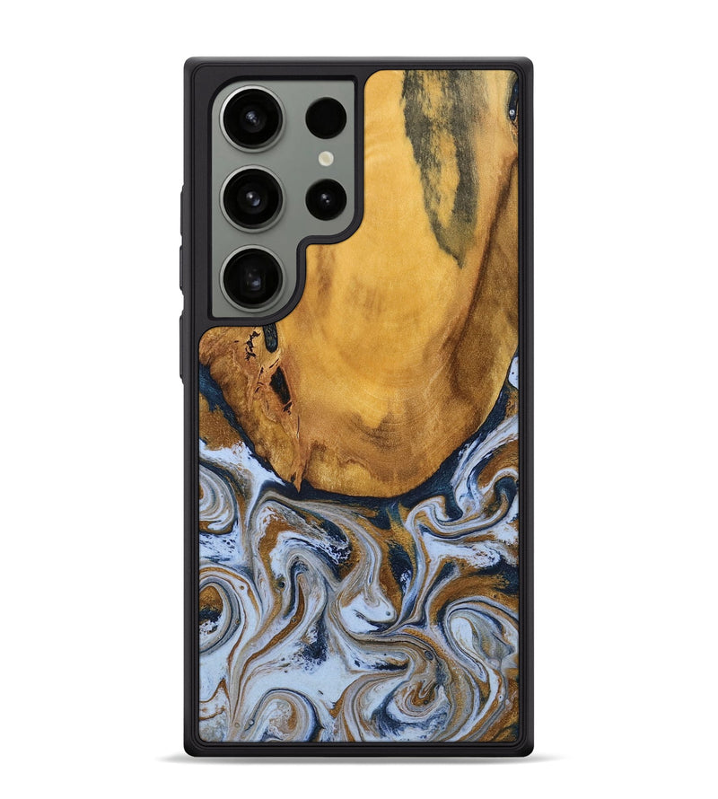 Galaxy S24 Ultra Wood Phone Case - Lyra (Teal & Gold, 790399)