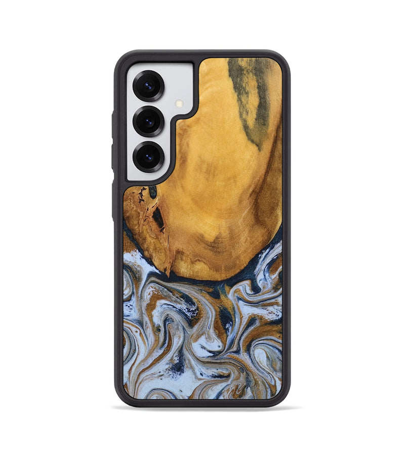 Galaxy S25 Wood Phone Case - Lyra (Teal & Gold, 790399)